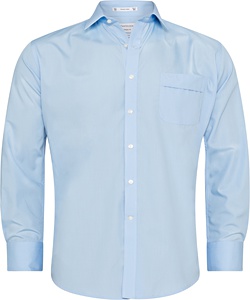 Men's Classic Relaxed Fit Shirt Polyester Cotton Solid Colour Easy Care
