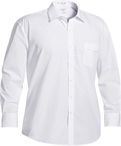 Men's Classic Relaxed Fit Shirt Polyester Cotton Solid Colour Easy Care