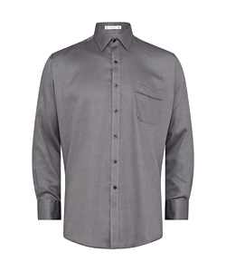 Men's Classic Relaxed Fit Shirt Cotton Polyester Dobby Herringbone Easy Care