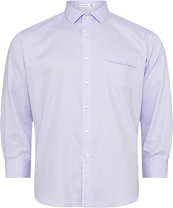 Men's Classic Relaxed Fit Polyester Cotton Dobby Herringbone Easy Care