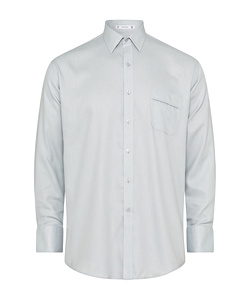 Men's Classic Relaxed Fit Shirt Cotton Polyester Dobby Herringbone Easy Care