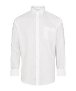 Men's Classic Relaxed Fit Shirt Cotton Polyester Dobby Herringbone Easy Care