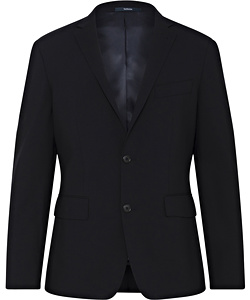 Men's Stretch Wool Blend Plain Weave Suit Separate Euro Blazer