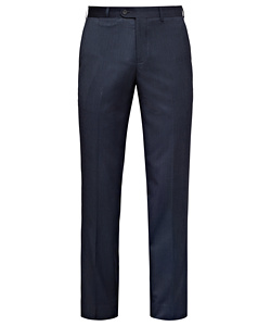 Easy Care Poly Viscose Nail Head Flat Front Trouser  - PHASE OUT STYLES CHARCOAL & BLUE