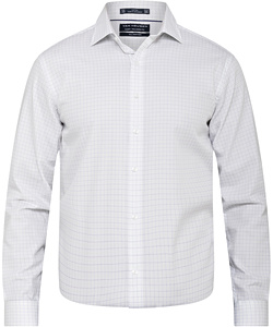 Men's European Tailored Fit Shirt 100% Premium Cotton Check
