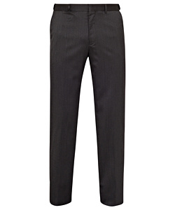 Wool Blend Flat Front Trouser with Ezi Fit Waistband