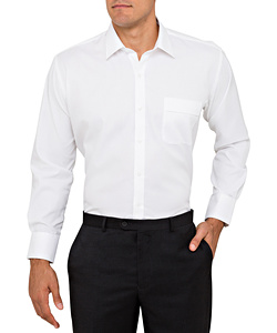 Men's Classic Relaxed Fit Shirt Cotton/Polyester Mini Herringbone