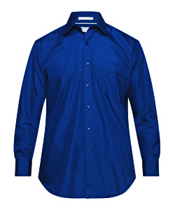 Men's Classic Relaxed Fit Shirt Polyester Cotton Solid Colour Easy Care