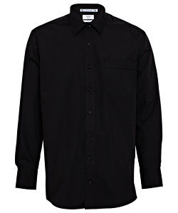 Men's Classic Relaxed Fit Shirt Polyester Cotton Solid Dyed Poplin Easy Care