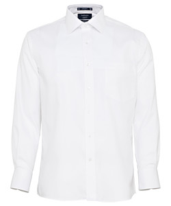 Men's European Tailored Fit Shirt Cotton Polyester Mini Herringbone Easy Care