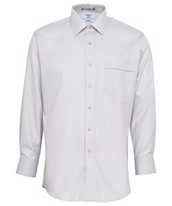 Men's Classic Relaxed Fit Shirt Cotton Polyester Mini Herringbone Easy Care