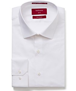 Men's Slim Fit Shirt Cotton Stretch Solid Dyed Poplin