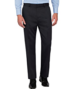 PHASE OUT STYLE: Navy Flat Front, High Twist Yarn, Nail Head Fabric Trouser