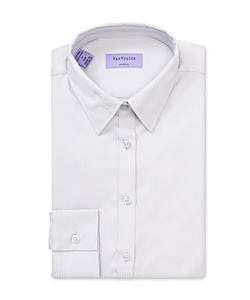 Women's Classic Fit Shirt Cotton Polyester Mini Herringbone Easy Care