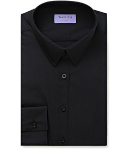 Women's Classic Fit Shirt Cotton Polyester Solid Dyed Poplin Easy Care