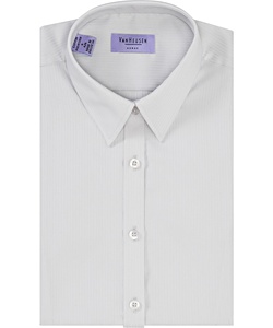 Women's Classic Fit Shirt Cotton Polyester Mini Herringbone Easy Care 3/4 Sleeve 