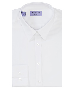 Women's Classic Fit Shirt Cotton Polyester Solid Dyed Poplin Easy Care 3/4 Sleeve 