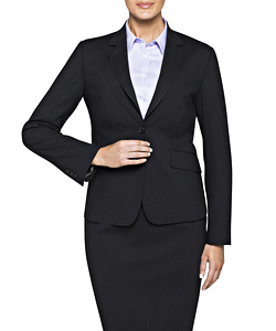Stretch Wool Blend Plain Weave Suit Separate Jacket