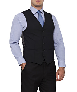 Men's Stretch Wool Blend Plain Weave Suit Separate Vest