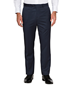 Easy Care Poly Viscose Nail Head Flat Front Trouser  - PHASE OUT STYLES CHARCOAL & BLUE