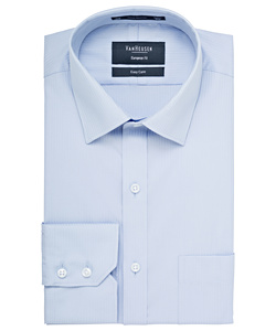 Men's European Tailored Fit Shirt Cotton Polyester Mini Herringbone Easy Care