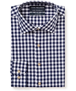 Men�s European Tailored Fit Shirt 100% Premium Cotton Check