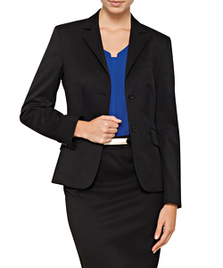 Womens Single Breasted Two Button Plain Twill Bracks Jacket