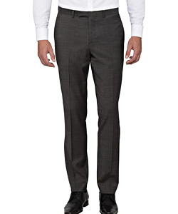 Charcoal Wool Flat Fronted Suit Pants