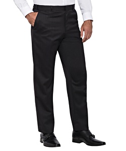 Wool Blend Flat Front Trouser with Ezi Fit Waistband