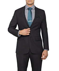 High Twist Wool Blend Suit Jacket