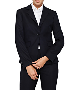 High Twist Wool Blend Suit Jacket