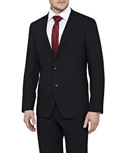 Men's Stretch Wool Blend Plain Weave Slim Fit Suit Separate Jacket