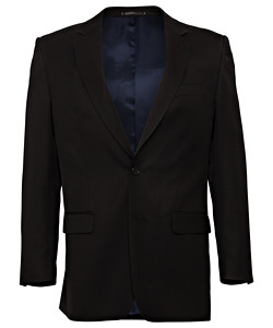 PHASE OUT STYLE Black Plain Twill Suit Separates Jacket
